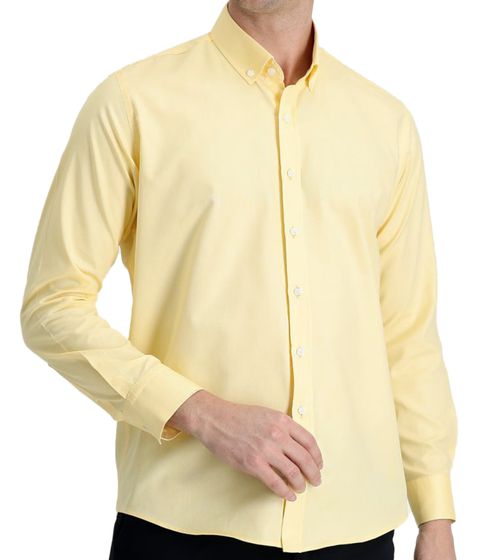 steffen klein Herren Langarm-Hemd Business-Shirt Baumwoll-Hemd 900139 Gelb