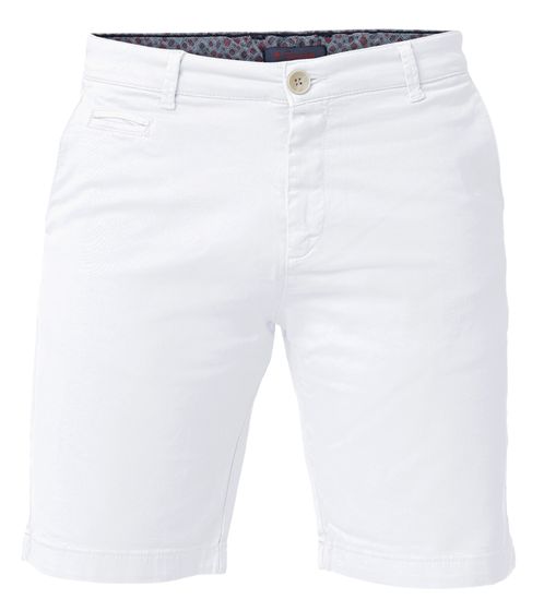 Heredot Herren Chino-Shorts kurze Baumwoll-Hose mit Eingrifftaschen Alltags-Hose Große Größen 900318 Weiß