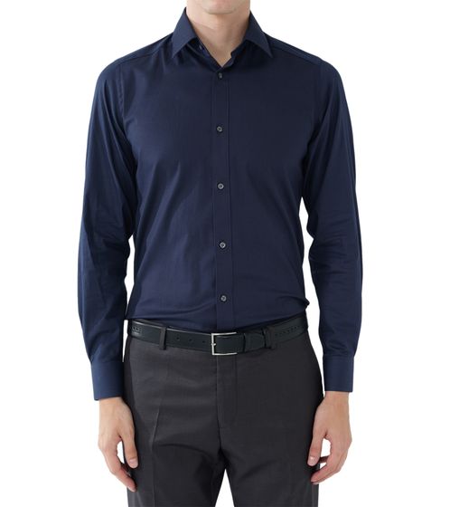 steffen klein Herren Hemd Langarm-Hemd Business-Shirt Baumwoll-Hemd 900930 Dunkelblau