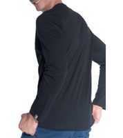 Pull en coton à manches longues pour homme COURSE Chemise à manches longues Pull à col rond 900819 Noir