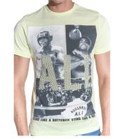 COURSE men's T-shirt with large Muhammad Ali print, cotton shirt, round neck, 900530 yellow