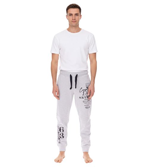 CAMP DAVID Herren Jogging-Hose mit Baumwollanteil Sweat-Hose Trainings-Hose 428251 2301 Grau