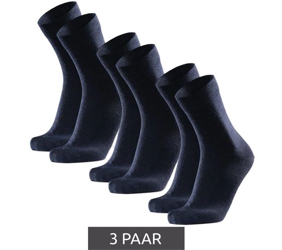 3 paires de chaussettes longues DANISH ENDURANCE Merino Dress pour homme et femme avec laine mérinos antibactérienne 64000 Bleu Marine