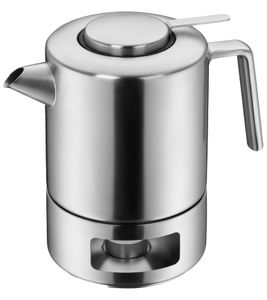 WMF Kult 2-teiliges Tee-Set Teekanne 1,2 l mit Filtereinsatz Tee-Pot Küchen-Helfer Küchen-Zubehör 06 3122 6030 Silber