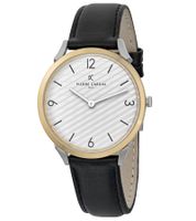Pierre Cardin men's wristwatch in gift box analog quartz watch with leather strap 3ATM 40mm CPI.2015 Silver/Gold/Black
