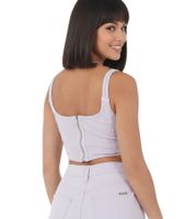 Sixth June Corset Strap Donna Crop Top Elegante Canotta Estiva W33749ETO Viola