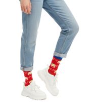 1 Paar Moustard Sumo Baumwoll-Socken mit Sumoringern gemusterte lange Strümpfe 22S-SUMO Rot/Blau