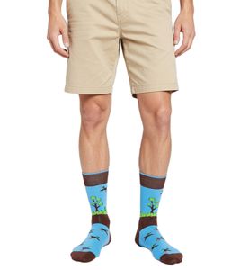 1 Paar Moustard Duckhunt Baumwoll-Socken mit Enten und Natur-Print gemusterte lange Strümpfe 22S-DUCK Blau/Grün/Braun
