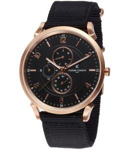 Pierre Cardin Herren Armband-Uhr mit Multi-Ziffernblatt analoge Quarz-Uhr mit Textil-Armband 3ATM 44mm CPI.2035 Schwarz/Kupfer Pierre Cardin Herren Armband-Uhr mit Multi-Ziffernblatt analoge Quarz-Uhr mit Textil-Armband 3ATM 44mm CPI.2035 Schwarz/Kupfer