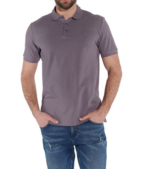 steffen klein men's polo shirt cotton shirt with 3 button placket short sleeve shirt 900938 gray