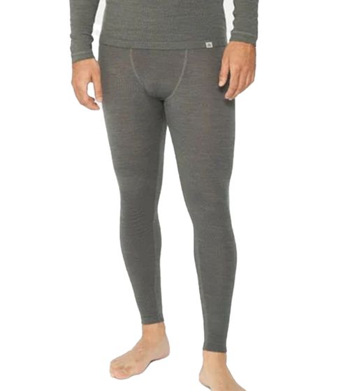 DANISH ENDURANCE Merino Tights long men's underpants sustainable and animal-friendly thermal leggings with merino wool 122000 dark grey