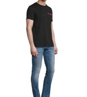 T-shirt homme steffen klein chemise en coton avec badge en silicone chemise col rond 906251 noir