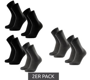 2 paires de chaussettes chauffantes antidérapantes DANISH ENDURANCE pour femmes et hommes Chaussettes thermiques avec doublure polaire antidérapantes 165000 Noir, Gris ou Noir/Gris