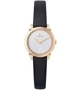 Orologio da donna Pierre Cardin a due lancette, analogico al quarzo con cinturino in pelle 3ATM 27mm CPI.2501 Nero/Oro rosa