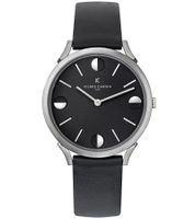 Pierre Cardin men's wristwatch analog quartz watch with stainless steel bracelet 3ATM 40mm CPI.2010 black/silver