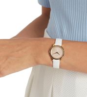 Orologio da donna Pierre Cardin a due lancette, analogico al quarzo con cinturino in pelle 3ATM 27mm CPI.2509 Bianco/Oro
