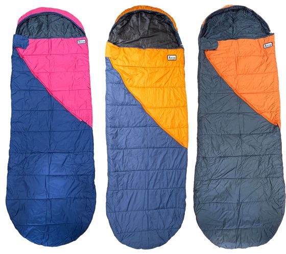 ACTIVA Cocoon sleeping bag with ripstop fabric down sleeping bag with temperature range from 5°C to -20°C camping accessories blue/pink/grey/orange