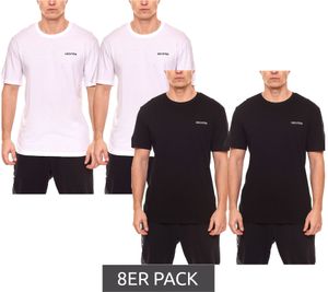 Pack of 8 HECHTER STUDIO men's round neck cotton T-shirt NI58100 700 white or black