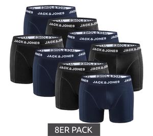 Pack of 8 JACK & JONES men's boxer shorts, breathable cotton underpants, underwear 12259926 black