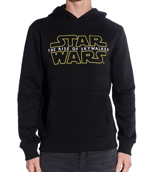 COURSE X STAR WARS Herren Hoodie mit "The Rise of Skywalker"-Print Kapuzen-Pullover Baumwoll-Sweater 901369 Schwarz