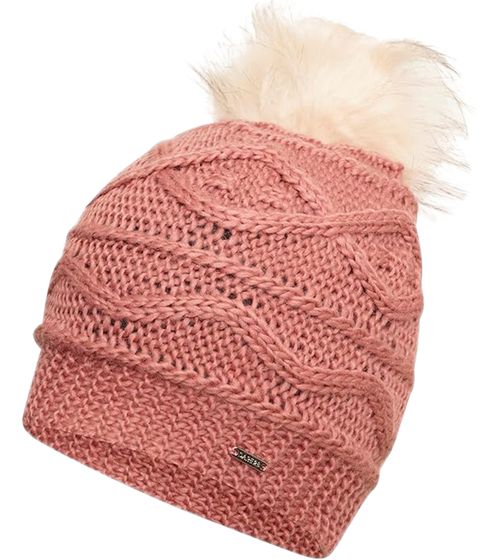 DARE 2b winter beanie with wool content, bobble hat, knitted hat, autumn hat, headgear DWC381 TKK pink