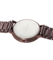 Pierre Cardin men's wristwatch with folding clasp, analogue quartz watch with stainless steel strap 3ATM 42mm CBV.1035 brown