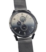 Pierre Cardin men's wristwatch with multi-dial and color gradient analog quartz watch with stainless steel bracelet 3ATM 44mm CPI.2059 silver/blue