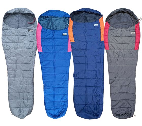 ACTIVA Mummy sleeping bag with ripstop fabric water-repellent down sleeping bag camping accessories gray/navy/blue/orange/pink