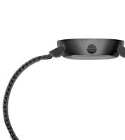 Pierre Cardin Damen Armband-Uhr Ziffernblatt mit silbernen Kreis-Details analoge Quarz-Uhr mit Edelstahl-Armband 3ATM 27mm CCM.0500 Grau