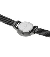 Pierre Cardin Damen Armband-Uhr Ziffernblatt mit silbernen Kreis-Details analoge Quarz-Uhr mit Edelstahl-Armband 3ATM 27mm CCM.0500 Grau