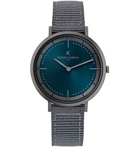Reloj analógico de cuarzo para hombre Pierre Cardin con correa de tela 3ATM 42mm CBV.1034 Gris/Azul Reloj analógico de cuarzo para hombre Pierre Cardin con correa de tela 3ATM 42mm CBV.1034 Gris/Azul