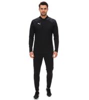 PUMA teamCup Maglione Troyer da uomo o pantaloni da jogging con tecnologia DryCell Maglietta da allenamento Design grafico Pantaloni sportivi Maglione fitness Attrezzatura sportiva Nero