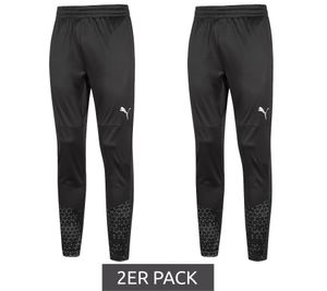 Pack of 2 PUMA teamCup men's jogging pants with DryCell technology, training pants, graphic design, sports pants, fitness pants, sports equipment 658369 03 Black