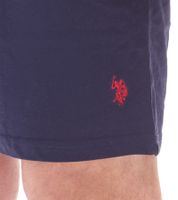 Paquet de 3 États-Unis U.S. POLO ASSN. Shorts de loisirs et de sport pour hommes, shorts de fitness légers avec logo américain. Short brodé Polo US16738 Noir/Rouge ou Bleu Foncé/Rouge