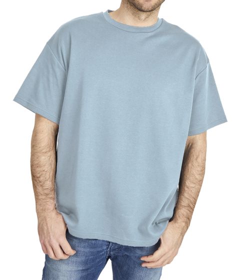 steffen klein Herren Oversized T-Shirt Baumwoll-Shirt Rundhals-Shirt 900361 Hell-Blau