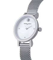 Orologio da polso da donna Pierre Cardin a due lancette con quadrante con dettagli circolari in argento, orologio analogico al quarzo con bracciale in acciaio inossidabile 3ATM 27mm CCM.0522 Argento