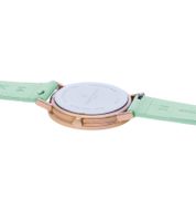 Pierre Cardin Damen Armband-Uhr mit Marken-Kürzel-Print analoge Quarz-Uhr mit Leder-Armband 3ATM 31mm CBV.1511 Pastell-Grün/Gold