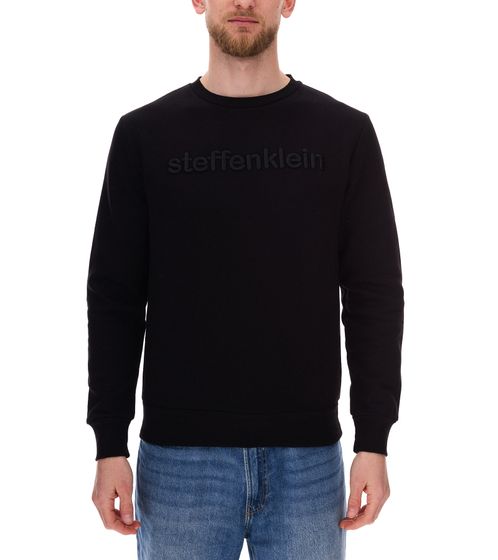 steffen klein men's round neck sweatshirt with logo embroidery winter sweater 906891 black