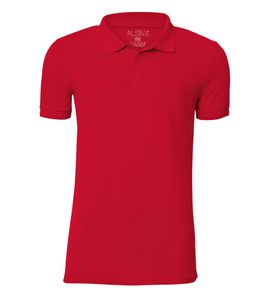 Polo pour homme ALSIVA en coton à manches courtes et à la mode 172402 Rouge