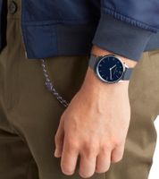 Reloj de hombre Pierre Cardin Reloj analógico de cuarzo con correa de piel 3ATM 40mm CPI.2017 Azul oscuro/Plata