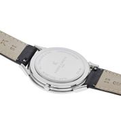 Orologio da donna Pierre Cardin quadrante semplice analogico al quarzo con cinturino in pelle 3ATM 40mm CPI.2000 Nero/Argento