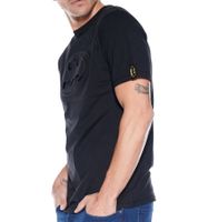 T-shirt pour homme COURSE BATMAN avec imprimé en plastique en coton à col rond 900119 Noir