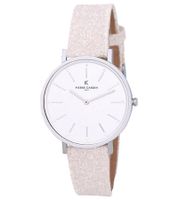 Orologio da donna Pierre Cardin quadrante semplice orologio analogico al quarzo con cinturino in pelle scintillante 3ATM 36mm CBV.1115 Argento