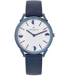 Reloj de hombre Pierre Cardin Reloj analógico de cuarzo con correa de piel 3ATM 40mm CPI.2009 Azul/Plata Reloj de hombre Pierre Cardin Reloj analógico de cuarzo con correa de piel 3ATM 40mm CPI.2009 Azul/Plata