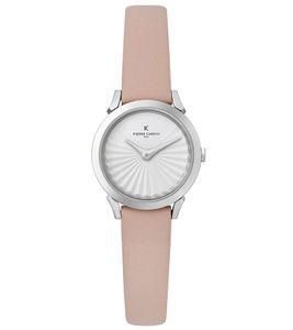 Orologio da donna Pierre Cardin quadrante analogico al quarzo con cinturino in pelle 3ATM 27mm CPI.2506 rosa/bianco/argento