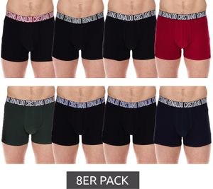 Lot de 8 boxers pour homme CR7 CRISTIANO RONALDO Basic Trunk en coton respirant 300-8109-49-2534 Noir/Rouge/Vert/Marine Lot de 8 boxers pour homme CR7 CRISTIANO RONALDO Basic Trunk en coton respirant 300-8109-49-2534 Noir/Rouge/Vert/Marine