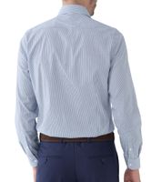 steffen klein men's long-sleeved shirt, striped business shirt, fashionable cotton shirt 900930 blue/white