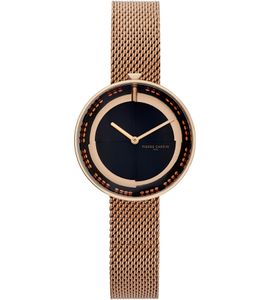 Orologio da donna Pierre Cardin quadrante moderno analogico al quarzo con bracciale in acciaio inossidabile 3ATM 33mm CMA.0001 oro rosa/nero