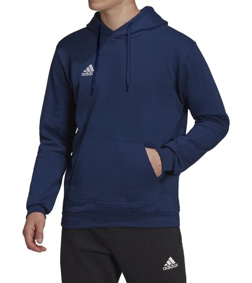 adidas Entrada 22 Hoody Men's Hoodie Sustainable Men's Cotton Sweater with Kangaroo Pocket Hoodie H57513 Navy