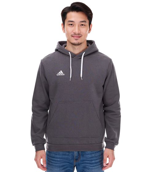 Sweat à capuche adidas Entrada 22 pour homme Sweat à capuche en coton durable avec poche kangourou HB0578 Gris